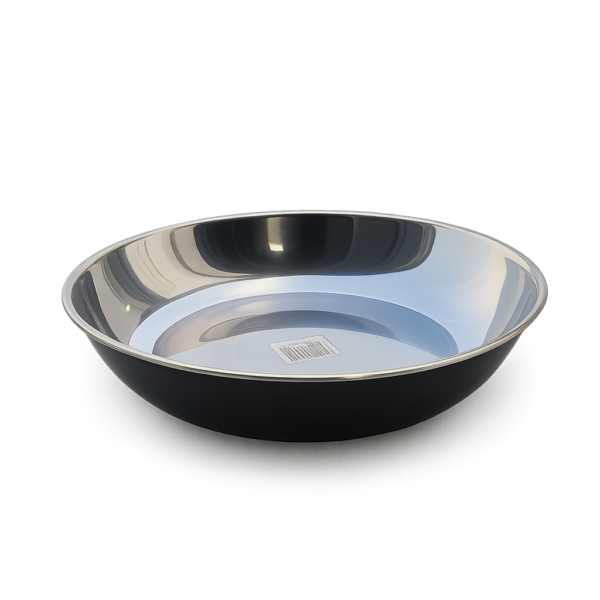Bandeja de Aço Inox Salada Redonda 25cm