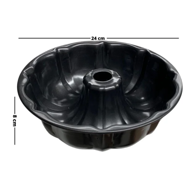 Forma Redonda Teflon Metal Para Bolo E Pudim Com Furo Retrô