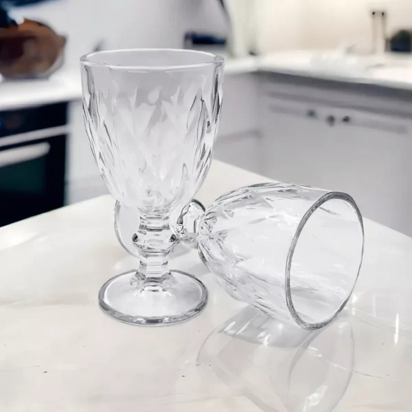 Conjunto com Jarra 1L e 6 Taças Cristal 260ml Diamond 88034 Ke Home - Image 3
